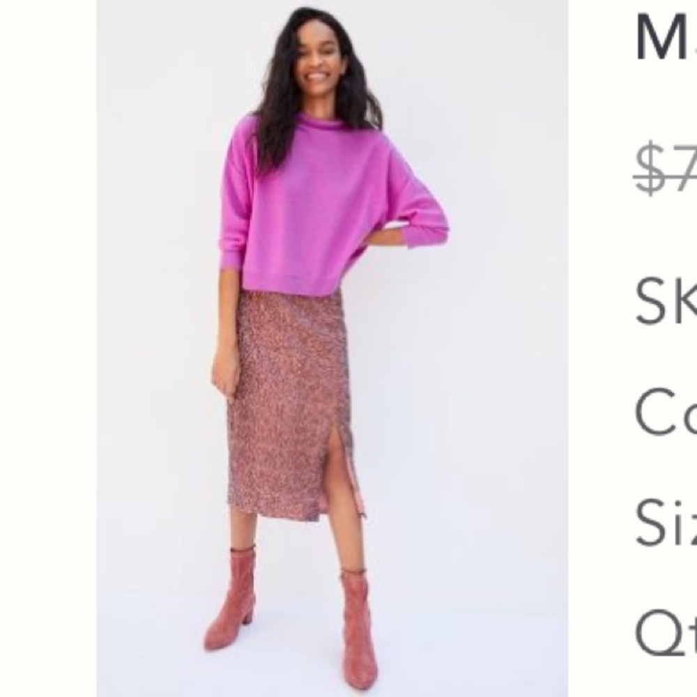 Anthropologie sequin skirt